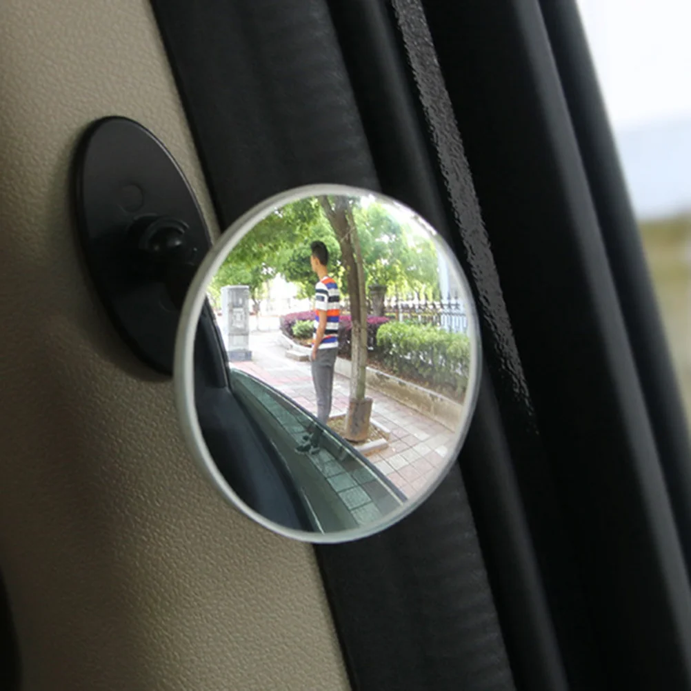 

Single Small Circular Mirror Automobile Door Mirror Wide Field Rearview Assistant Mirror Mirror Without Rim Glass