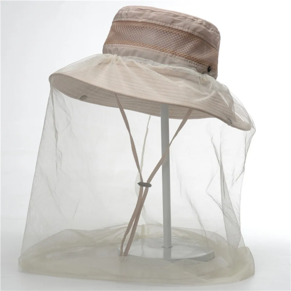 New Multifunctional Mosquito Net Hat Portable Outdoor Anti Bee Hat Breathable Fishing Hat-Veil Insect Mesh Hat