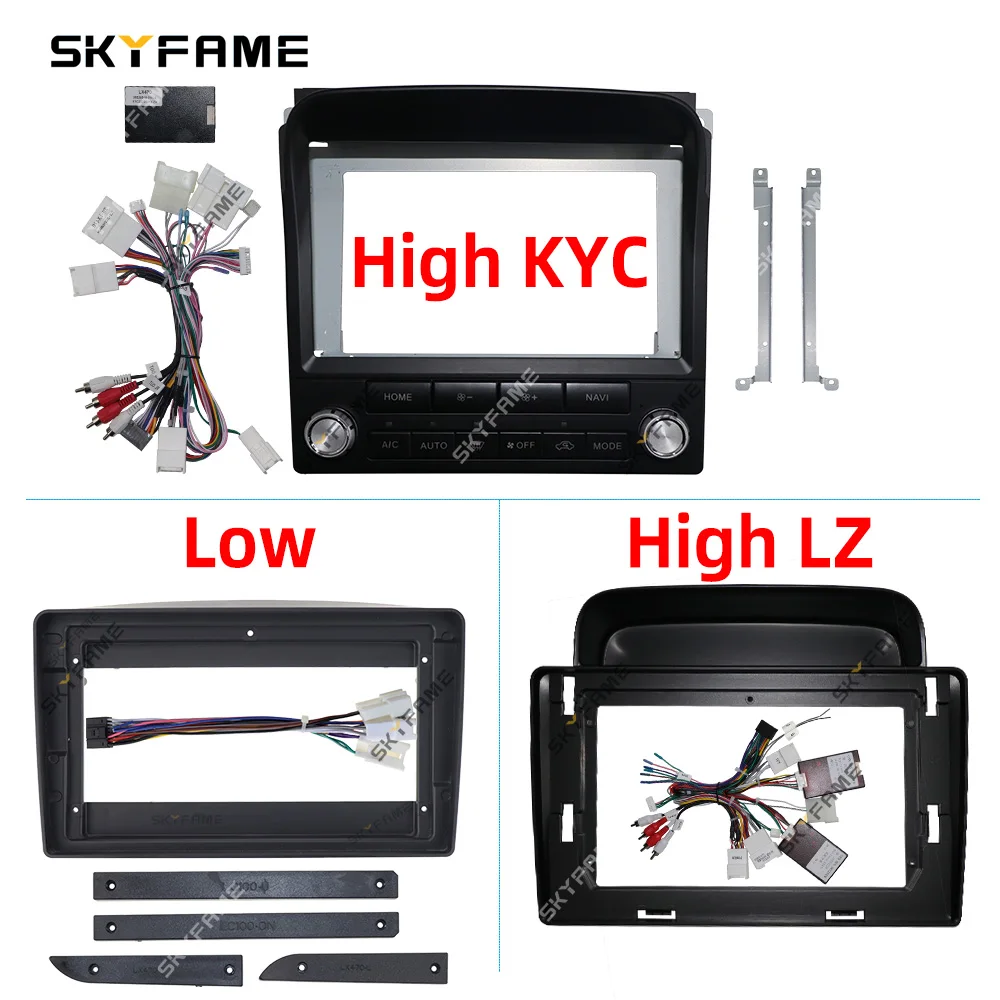 SKYFAME-Kit Adaptador Fascia Quadro de Carro, Caixa Canbus, Rádio Android, Montagem De Traço, Kit De Painel Para Toyota Land Cruiser 100, LC100, Lexus LX470