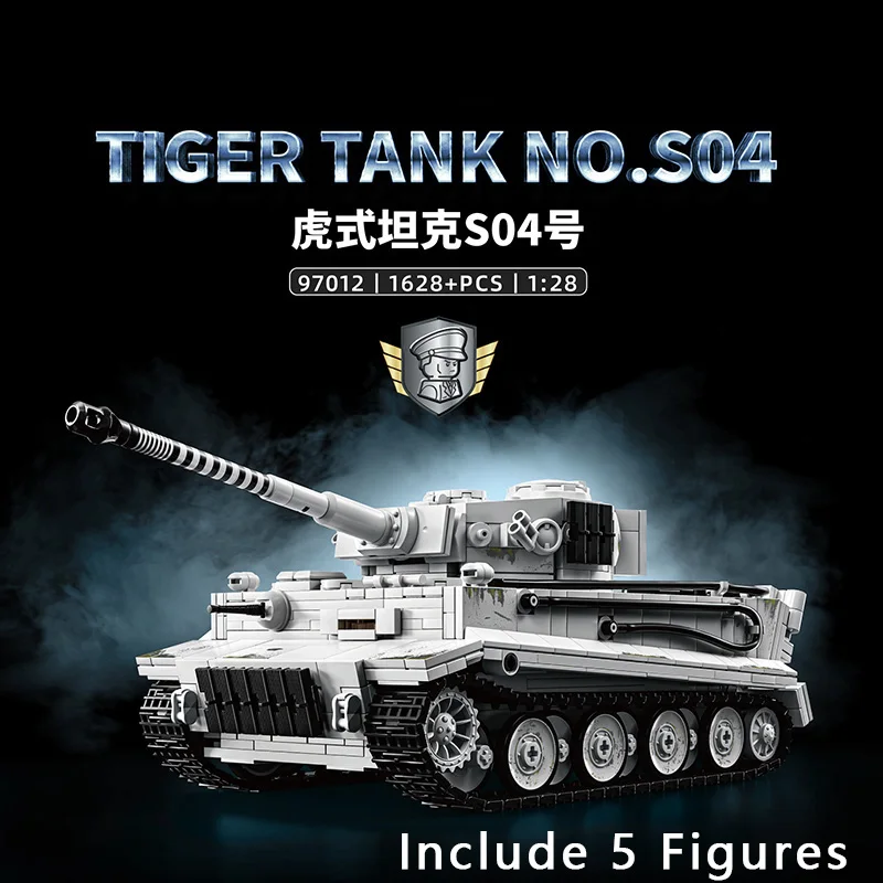 

Набор строительных блоков Wetman Tiger +S04: Тяжелый танк ВВII, военная техника, армия Германии, солдаты, для детей, мальчиков, подарки
