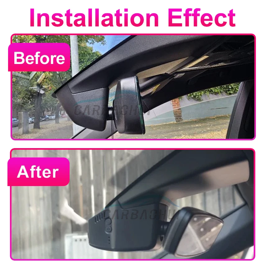 Car DVR 4K Dash Cam 77mm for Volkswagen Atlas Golf for VW Passat B8 CC Caddy Arteon Sharan Magotan for Skoda for Seat Dashcam