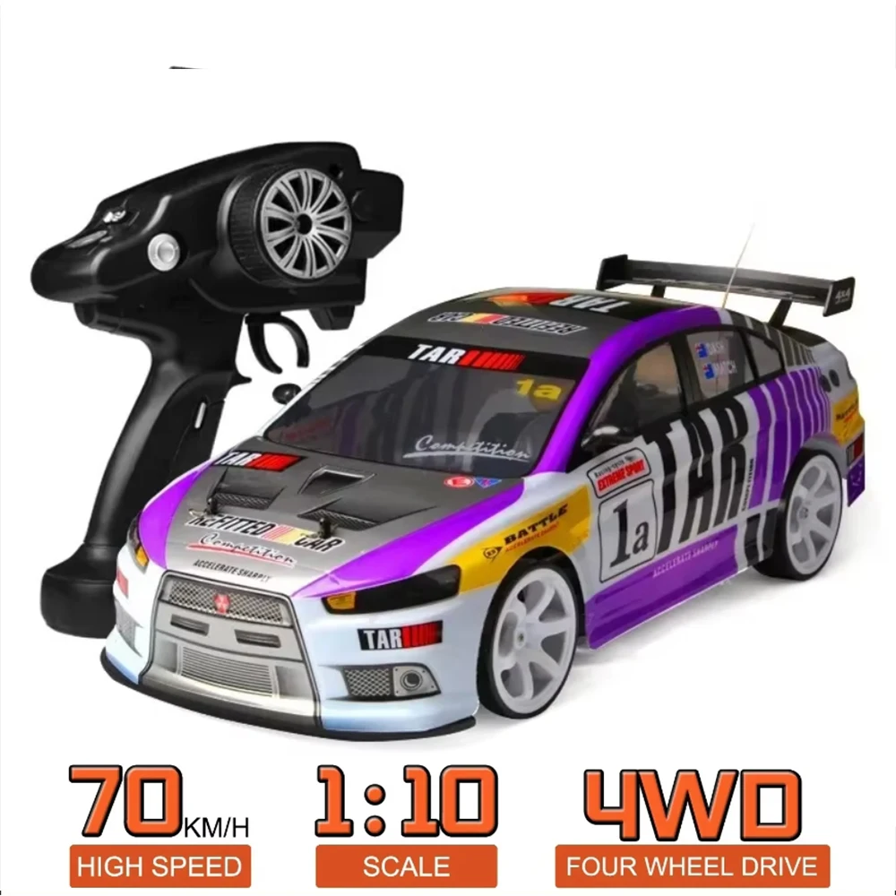 

High-Speed 1:10 Scale Four-Wheel Drive Drift Car Remote Control Competition RC Car Dual Mode Electric Fast Running Toy Car