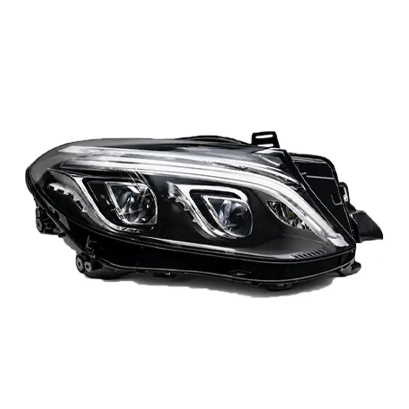 A Pair Head Lamp for Benz ML-class ML166 LED Headlight 2012-2015 Headlights DRL Turn Signal High Beam Angel Eye Projector Lens