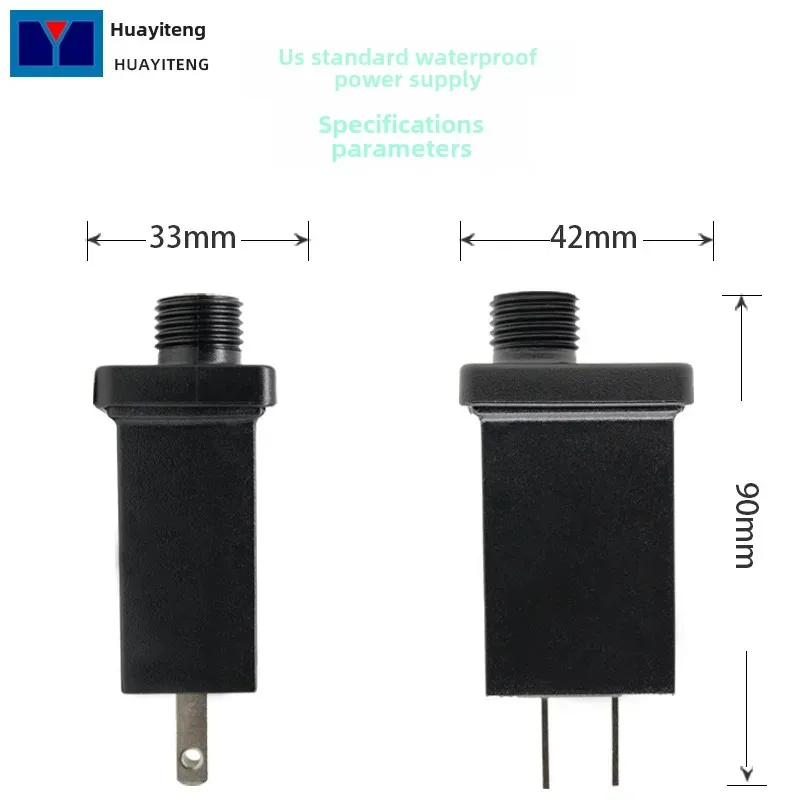 12V1A US Regulation Waterproof Power Supply Christmas Product IP44 Waterproof Power Adapter LED Light String Rainproof Power