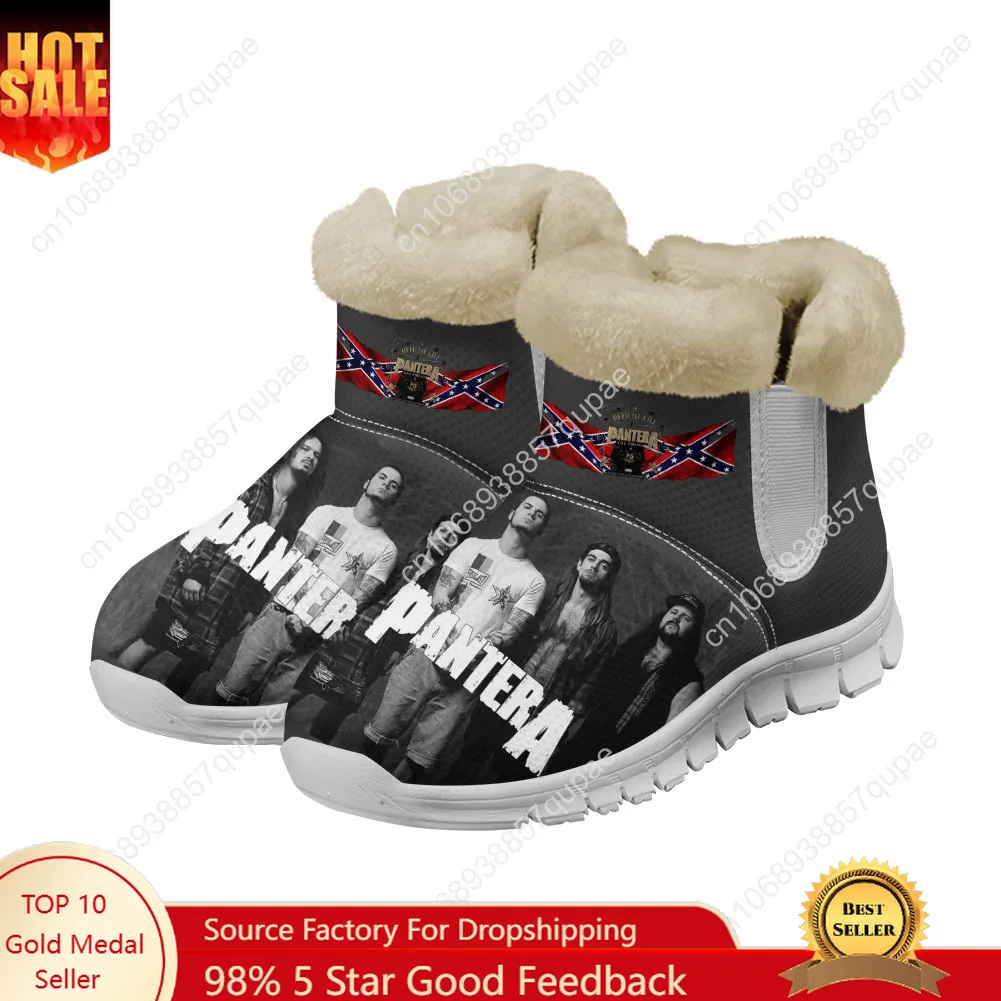 

Pantera Metal Band Snow Boots Rock Band Mens Womens Shoe Keep Warm High Quality Casual Lightweight Couple Sports Custom Sneakers