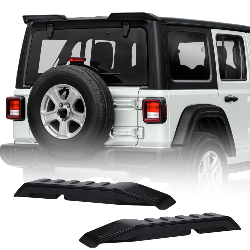 Car accessories aluminium rear angel wing LED rear spoiler wing for jeep wrangler JK and JL rear wing spoiler fit for car