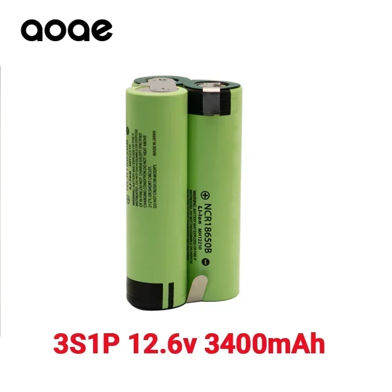 100% NEW NCR18650B 12V 16.8V 21V Battery Pack （3400mAh-6800mAh） 20A Discharge Current for Shura Screwdriver Battery