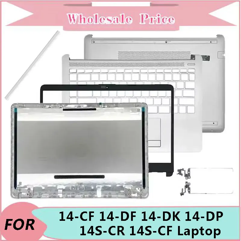 New For HP Laptop 14-CF 14-DF 14-DK 14-DP 14S-CR 14S-CF 240 245 G8 LCD Back Cover Bezel Upper Palmrest Bottom Case Hinges Cover