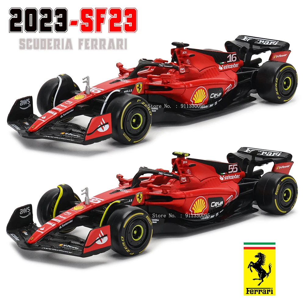 Bburago 1:43 Ferrari F1 2023 SF23 16# Charles Leclerc  alloy car model toy series collection gift