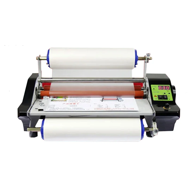 FM360S Paper Laminating Machine Hot Laminator Self-adhesive Crystal Label Cold Lamination Photo Book Laminating Machine