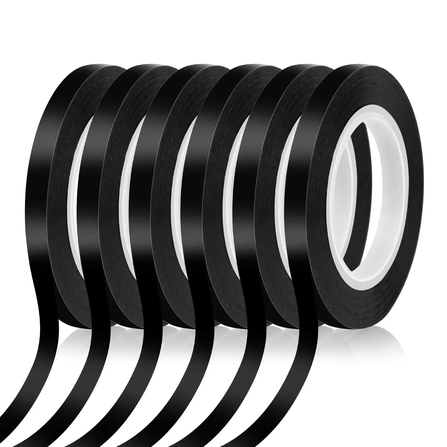 6 Rolls Thin Pinstripe Tape, Whiteboard Dry Erase Line Tape, Thin Striped Graphic Grid Marking Tape for Whiteboard