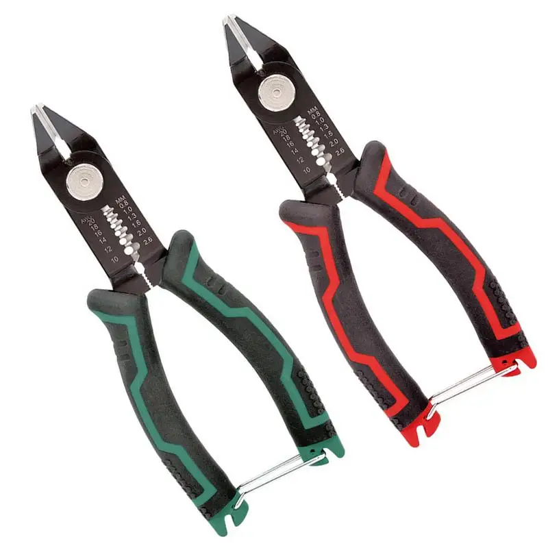 Alicates Pelacables de 6 pulgadas, cortador de pelado automático, prensado de cables, herramientas de reparación de electricista, herramienta pelacables, herramientas manuales