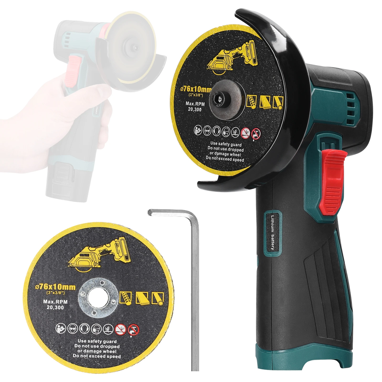 3inch Electric Grinding Tool Brush Motor Multifunctional Angle Grinding Machine Handheld Lithium Cutter Utility Power Tool