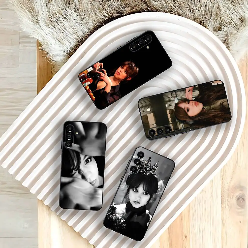 

J-Jenna actress O-Ortega Phone Case For Samsung Galaxy A73,31,32,72,41,53,52,71,22,5G,Note,J7,8,9 Soft Black Cover
