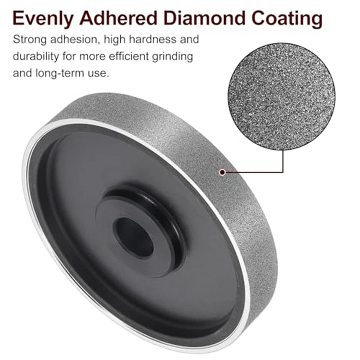 A002 Diamond Lapidary Jewelry Grinding Wheel 6in Diamond Grinding Wheels with 1in Arbor Hole for Gem Marble Stone 120 Grit view 3