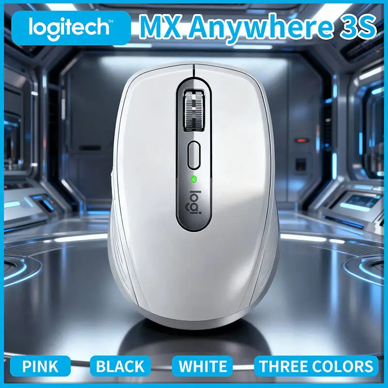 

Logitech MX Anywhere 3S Wireless Mouse - 8K DPI Darkfield, MagSpeed Scroll, Office Use, Travel-Friendly Design, Sweat resistant