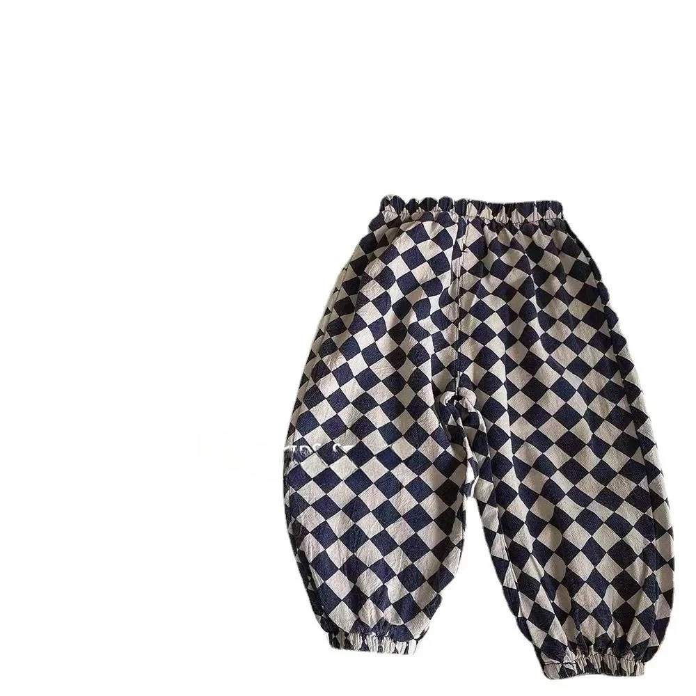 Kids Medium High Waist Trousers Colorful Floral Loose Pants Girls Summer Sun Proof Trousers Versatile Anti Mosquito Pants
