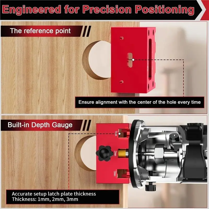 Y45A-Door Latch Mortise Tool For Router, Aluminum Alloy