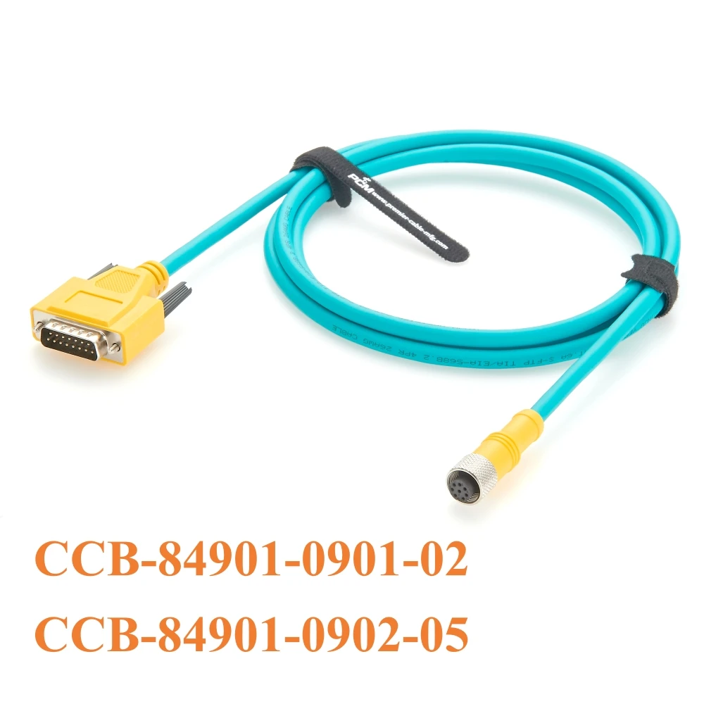 M12 8Pin to DB15 I/O Module High Flex Cable CCB-84901-0901-02 CCB-84901-0902-05 Compatible Cognex In-Sight 5000 Vision System