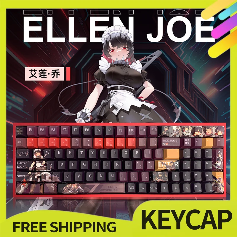 

Ellen Joe Keycap Key Anime Keycap Pbt Cherry Keycap Thermal Sublimation Customization Cute Keycap For 61/68/75/84 Keyboard Gifts