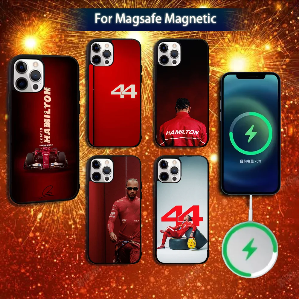 

44 L-Lewis H-Hamilton-S Phone Case For iPhone 16e,16,15,14,13,12,11,Plus,Pro,Max,Mini Magsafe Magnetic Wireless Charging