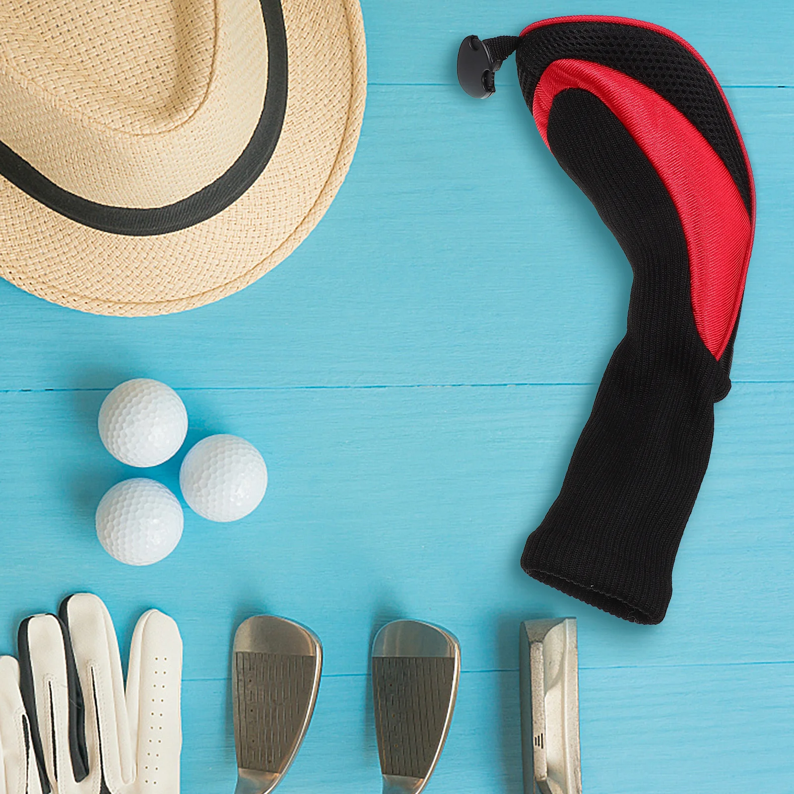 مجموعة واحدة من غطاء رأس نادي الجولف، مادة قماش ممتازة، حماية من الحشو السميك للسائق، أغطية مضرب الحديد، تغطية كاملة #5