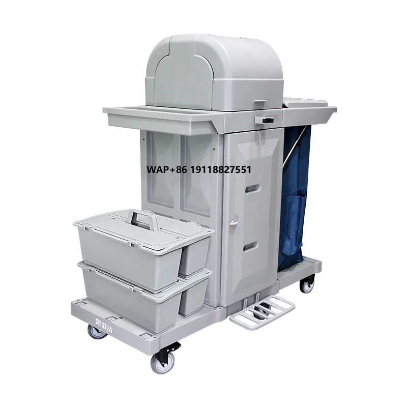 

KJ03-7 Thickened Cleaning Cart Multifunctional Handcart Hotel Room Service Car Miscellaneous Cart Tool Cart