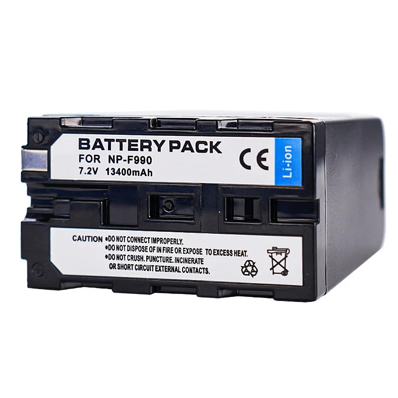 7.2V 13400mAh NP-F990 Rechargeable Battery For Sony NP-F960 NP-F970 NP-F975 NP-F980 NP-F950 NP-F770 NP-F750 HXR-NX1 Camera