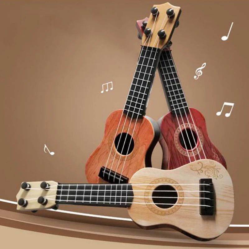 1pc mini guitarra 4 cordas guitarra clássica brinquedo instrumentos musicais para crianças iniciantes educação precoce pequena guitarra