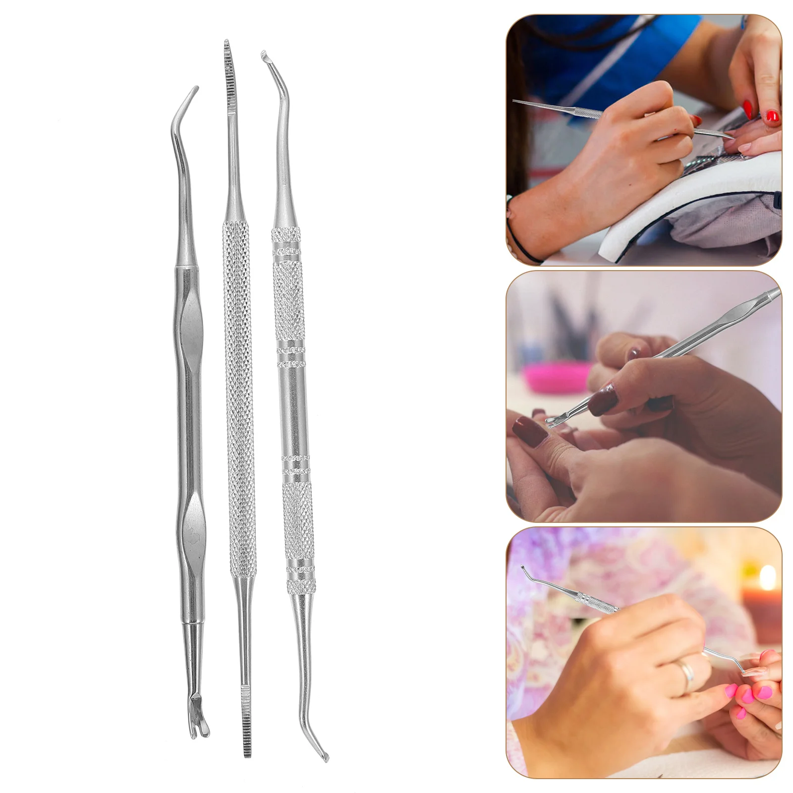 3 Pcs Tool Nail Remover Ingrown Toenail Removal Stainless Steel Lifter