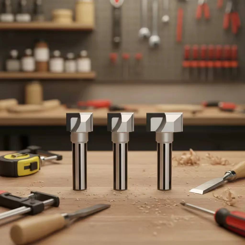 SETIS Diamond Straight End Mill Woodworking Double-Edge Trimming Cutter Undercutting Cutter