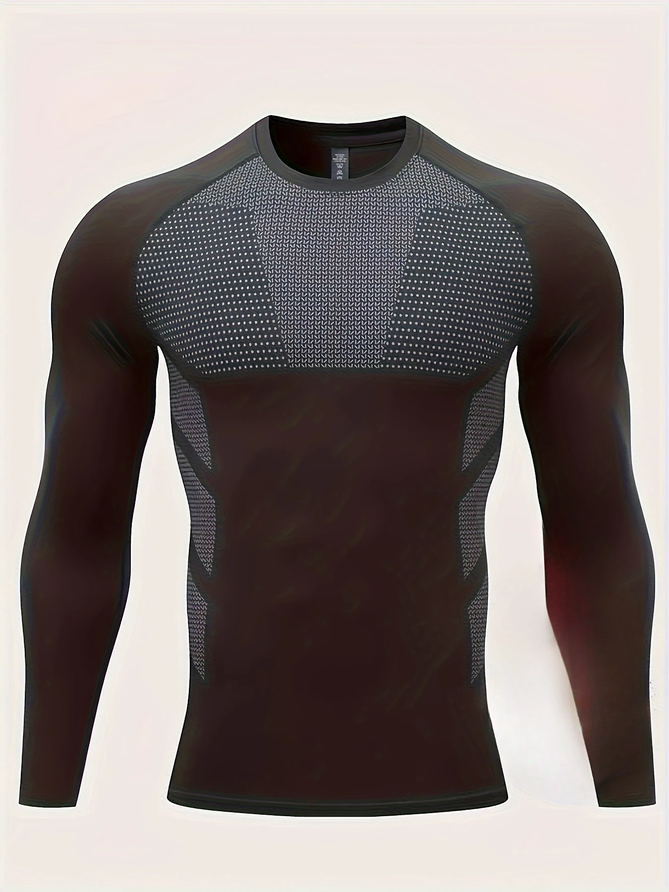 Men's autumn and winter thick fitness long sleeved T-shirt with high elasticity cycling and compression training clothing