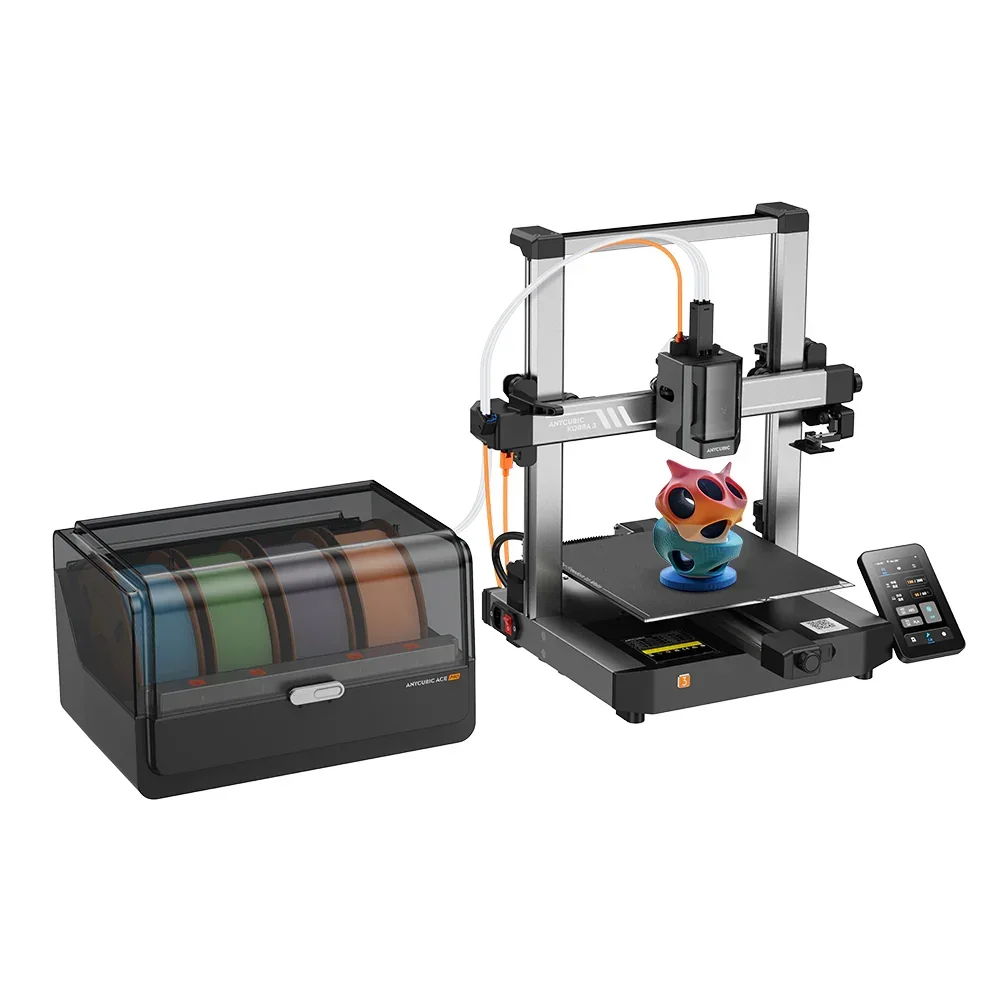 New Simple Anycubic Kobra 3 Combo Industrial Uses A Multi-Color 3D Printer For Automatic Horizontal Compensation