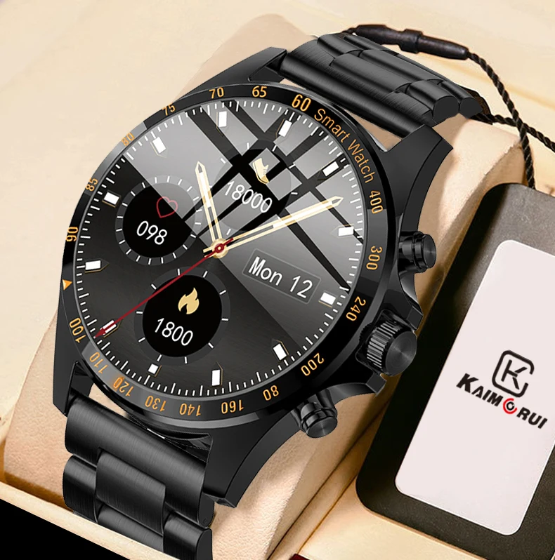 KAIMORUI 1.28 cal ekran HD zegarek dla inteligentny zegarek dla mężczyzn Sport Tracker Fitness Smartwatch 2023 moda biznes zegar Smartband człowiek