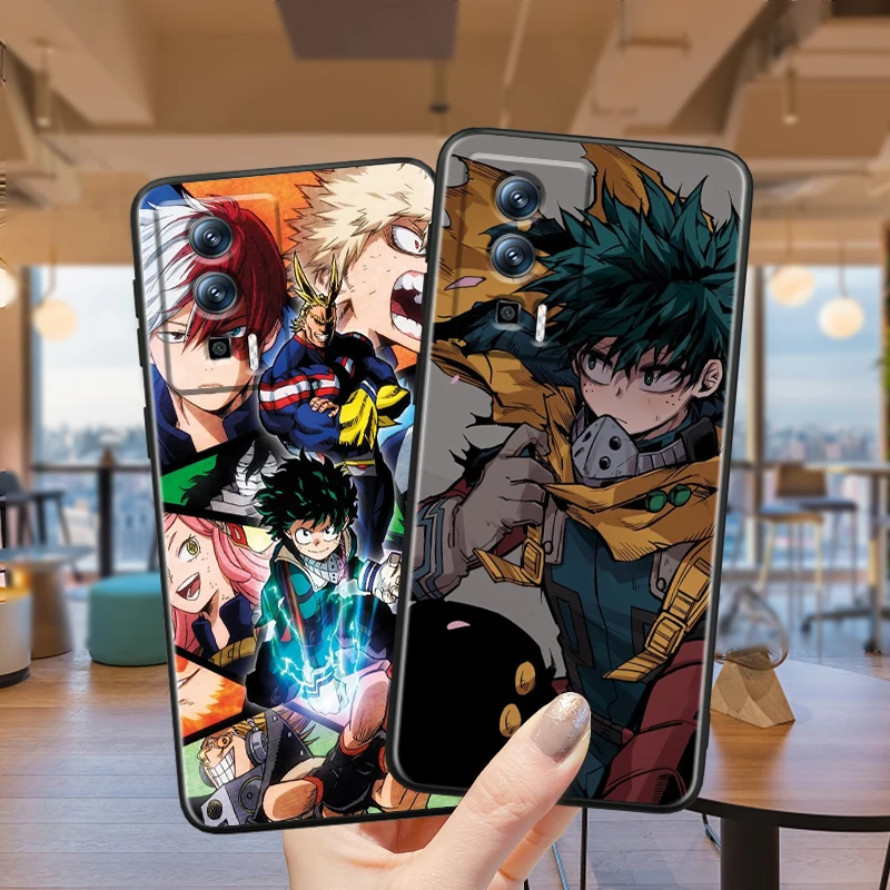 Academia M-Midoriya Hero Cool For Xiaomi Redmi 9A 9C 9AT 10C 9 9T 10 12C 13C A3 12 K60 A1 K50 K40 5G Black TPU Phone Case