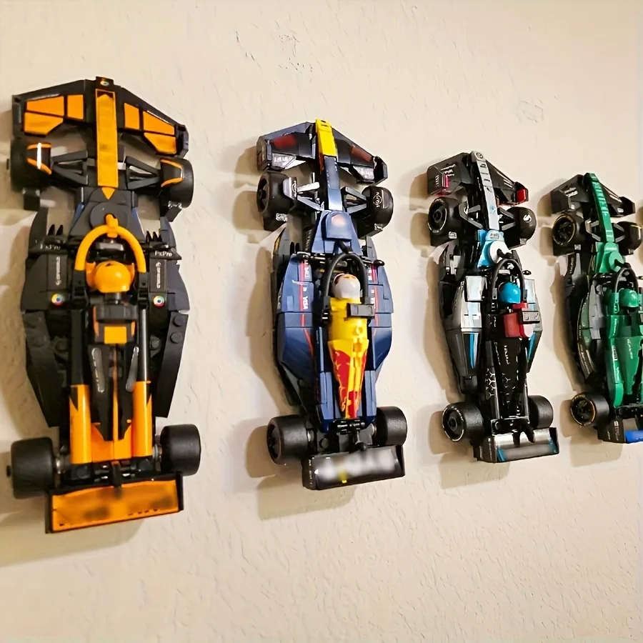 4pcs Car Display Stand Wall-Mounted Cars Model Decorative Shelves for F1 Speed Champion Racing Car Series Model Home Accessories