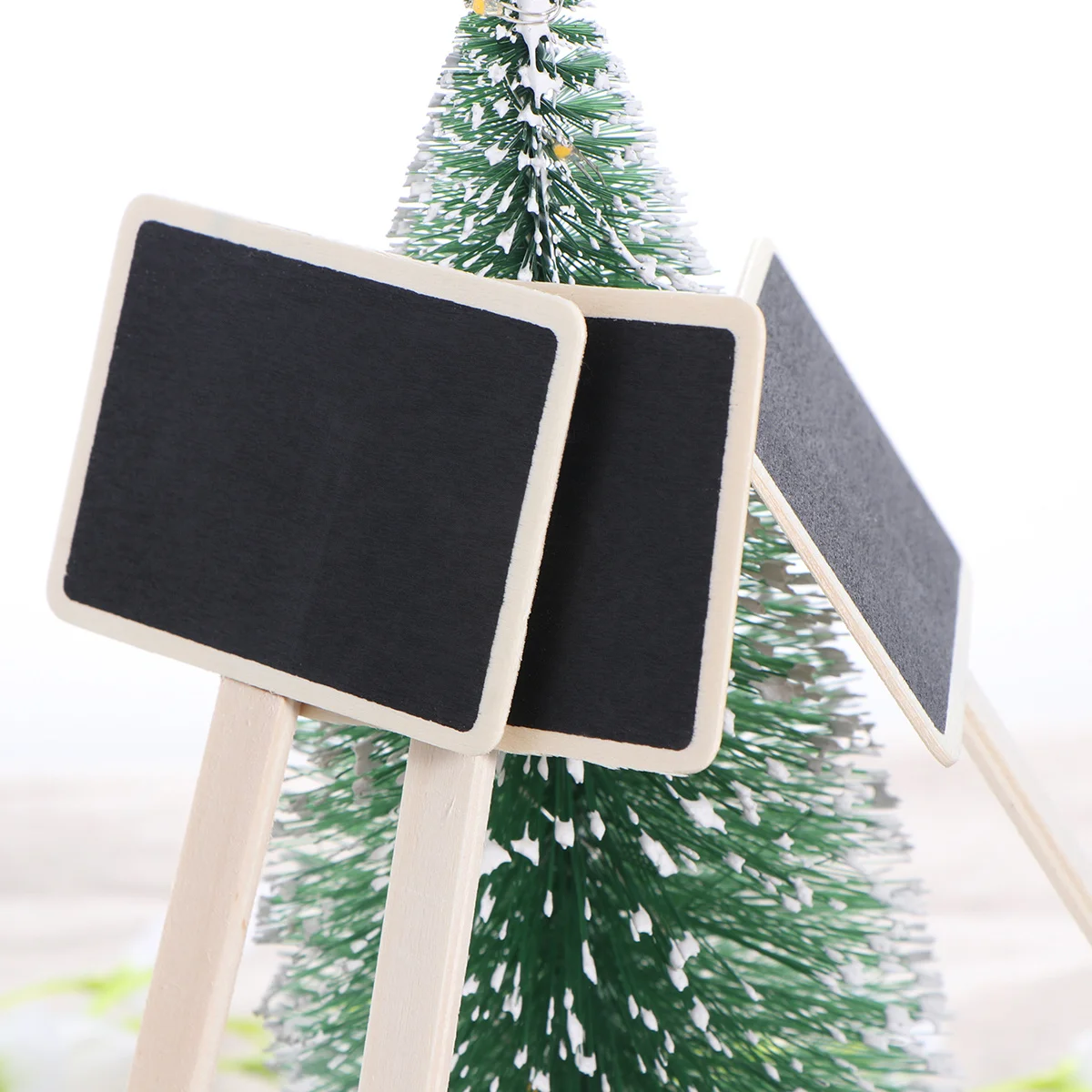 

20Pcs Mini Wooden Blackboard Tags Boxwood Chalkboard Signs Garden Plant Pot Labels Wedding Party Place Cards Memo Boards