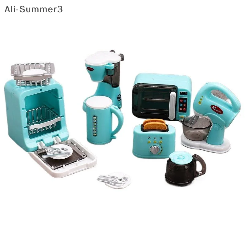 1 Zestaw 1:12 Miniaturowy Ekspres do Kawy Ubijaczka do Jajek Urządzenia Domowe Dekoracja Zabawka Akcesoria do Domku dla Lalek