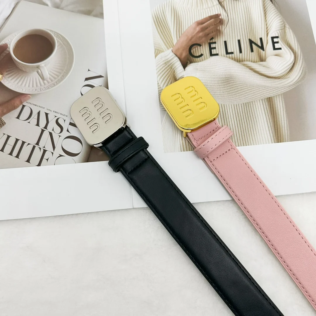 여성을위한 럭셔리 브랜드 가죽 벨트 디자이너 합금 버클 허리 스트랩 여성 청바지 바지 드레스 허리띠