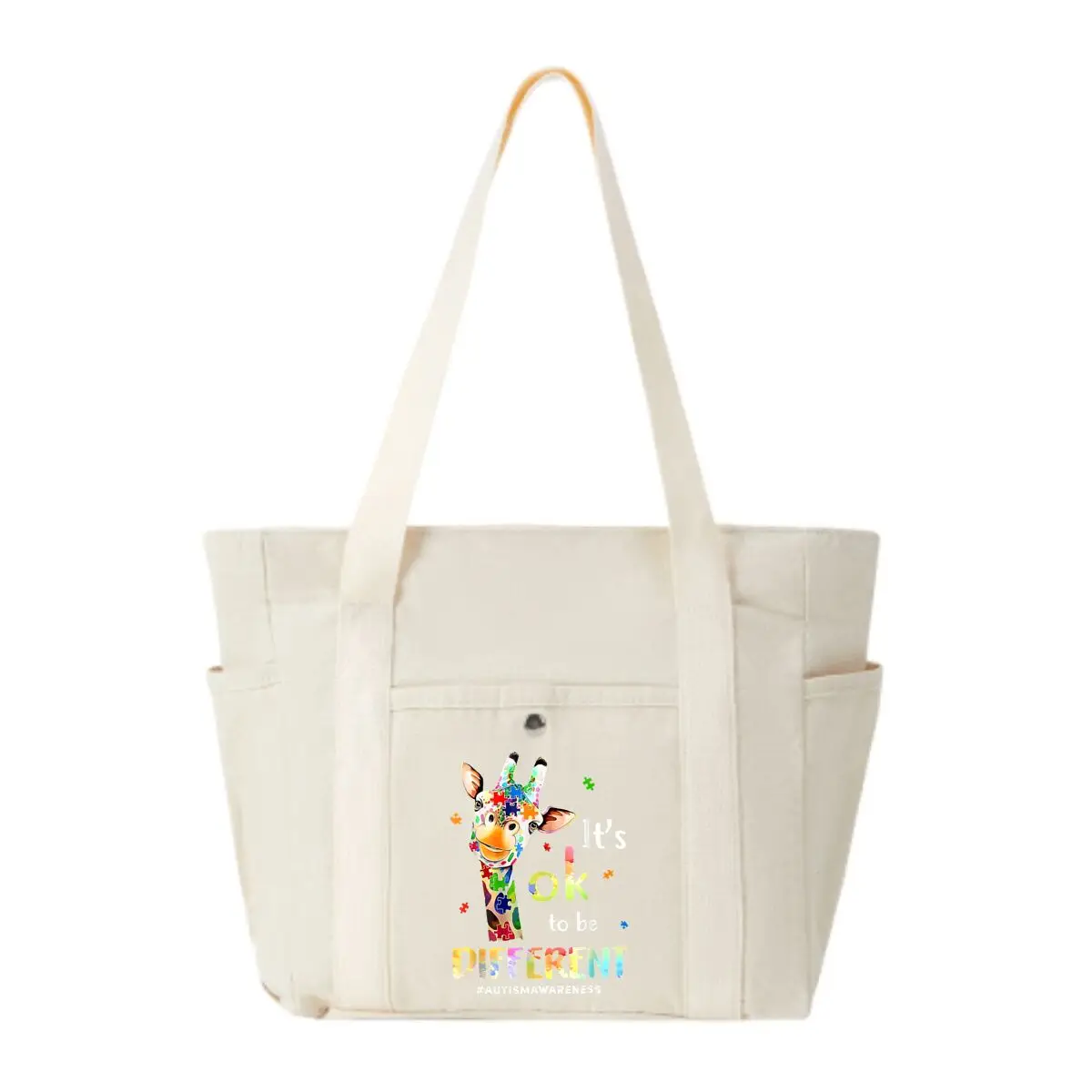 

It's Ok to Be Different Женская модная сумка через плечо с рисунком жирафа, классная большая вместительная студенческая сумка-тоут