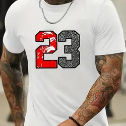 Number 23 Graphic T-Shirt Iconic Sports Design Comfortable Cotton Tee for Basketball Fans Stylish Athletic Apparel Unisex Jordan