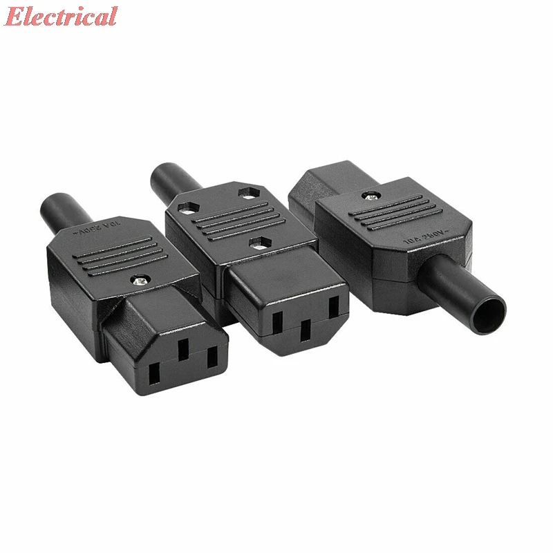 AC250V 10A femmina 3 P montaggio a pannello IEC320 C13 connettore adattatore di alimentazione