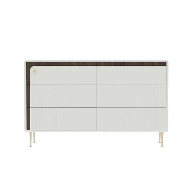 

cream multi-functional living room, dining side cabinet, bedroom, bedside cabinet, modern simple six-chest cabinet