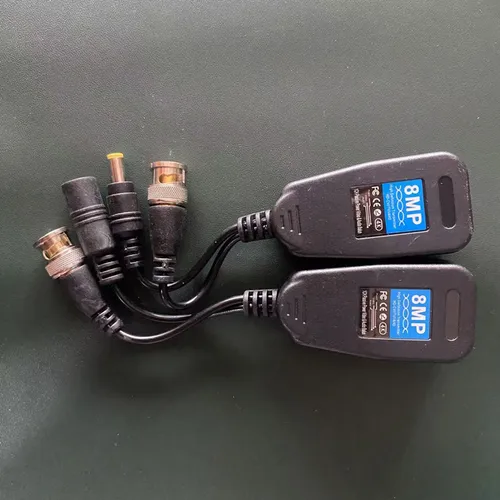Imagen 2 del producto Transceptor Balun de alimentación de vídeo BNC coaxial CCTV de 8MP a conector CAT5e 6 RJ45 para cámara 4K/5MP/2MP AHD/CVI/TVI/CVBS
