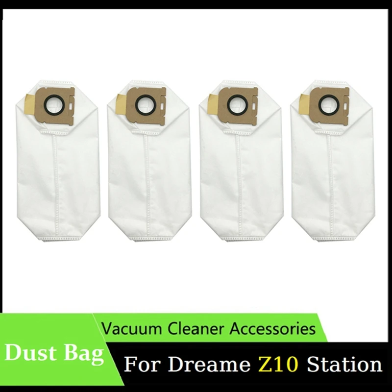 

4PCS Dust Bag for Dreame Z10 Station Robot Vacuum Cleaner Dust Bag Replacement Spare Parts Non-Woven Garbage Bag