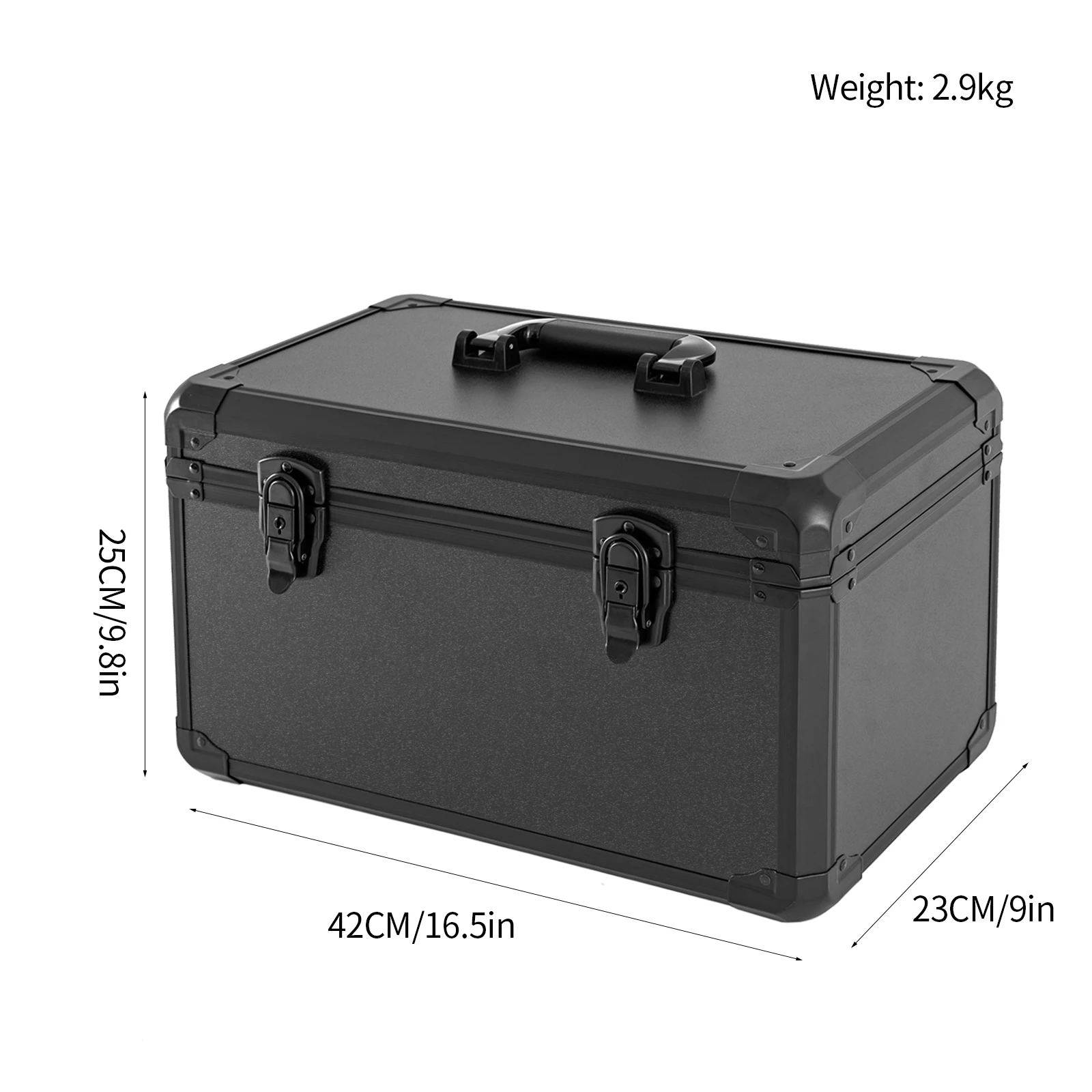 Black Aluminum Hard Tool Storage Case for Vinyl Wrap Window Tint, Shockproof Portable Car Wrap Tool Organizer Carry Case