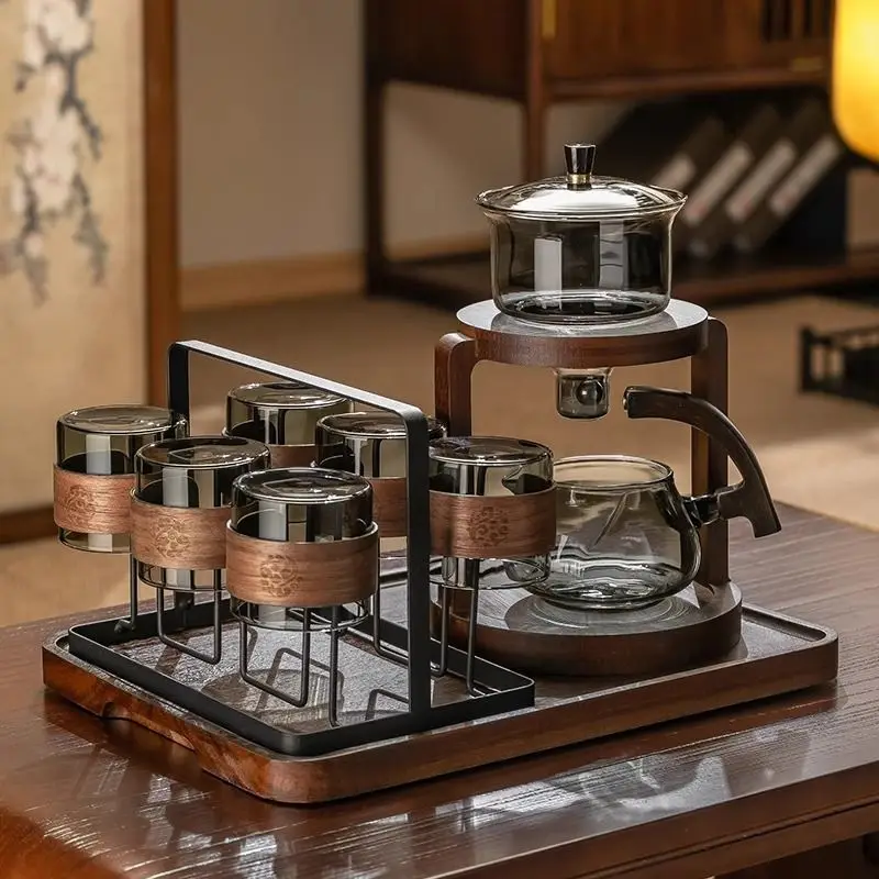 

Automatic tea maker Magnetic glass tea set Home office high-end kung fu teacup