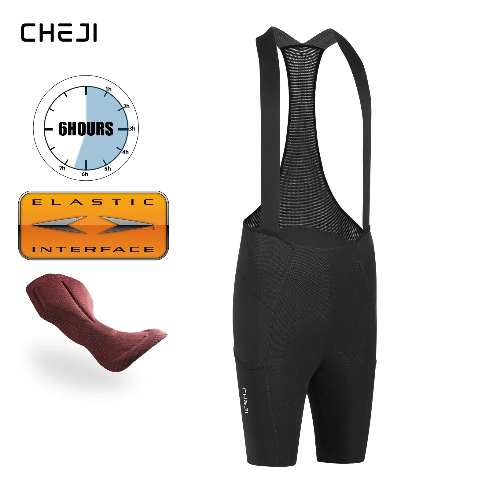 

Cheji Men's Cycling Bib Shorts for Comfortable Bike Riding