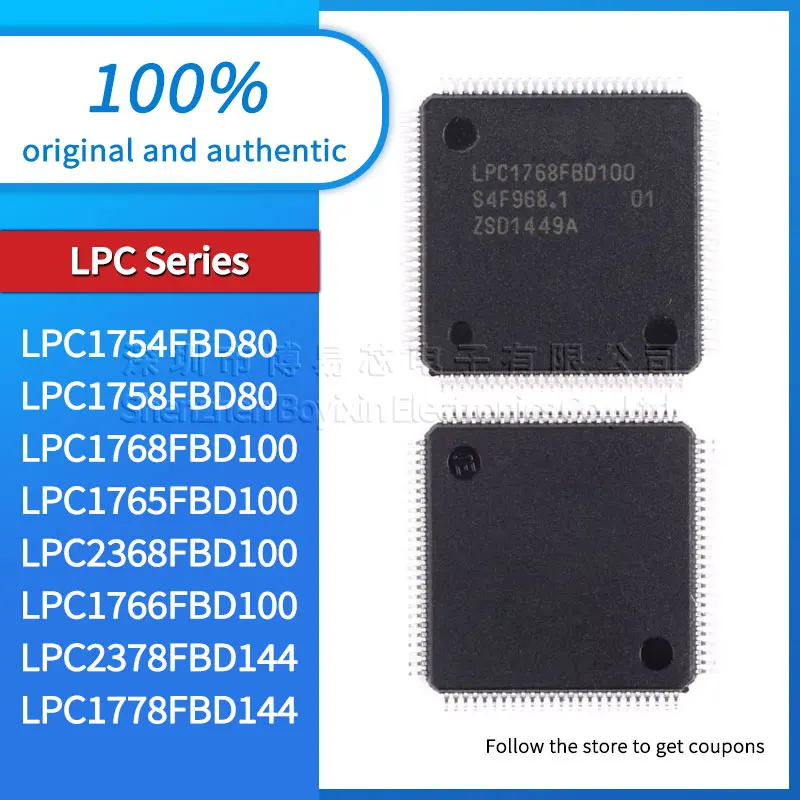 Original genuine LPC1768FBD100 LPC1765FBD100 LPC2368FBD100 LPC1766FBD100 LPC2378FBD144 LPC1778FBD144 LPC1754FBD80 LPC1758FBD80