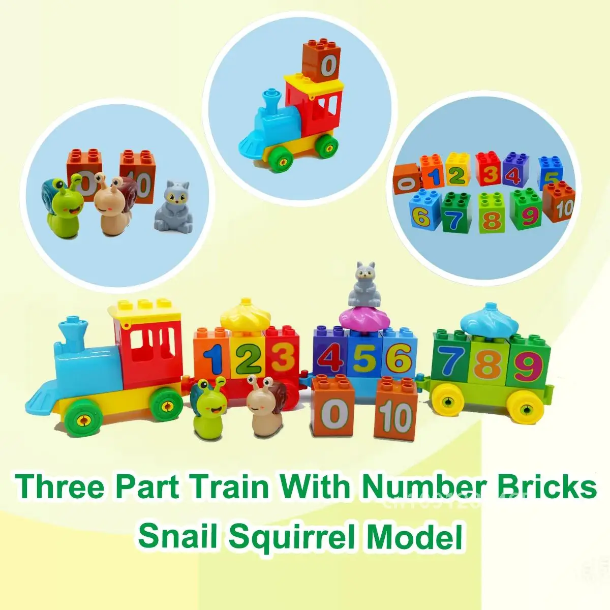 Big Size Bouwstenen Set Compatibel Duplo Dieren Trein Model Peuters Educatief Speelgoed Geschenken